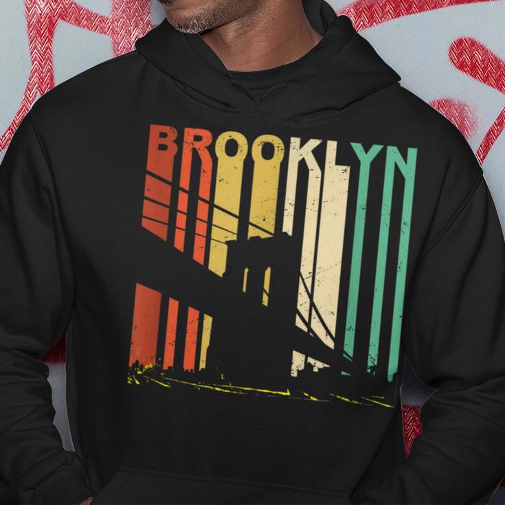 Retro New York Brooklyn Bridge Vintage City Skyline Nyc Ny Hoodie Unique Gifts