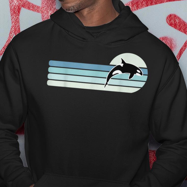 Retro Orca Whale Hoodie Lustige Geschenke