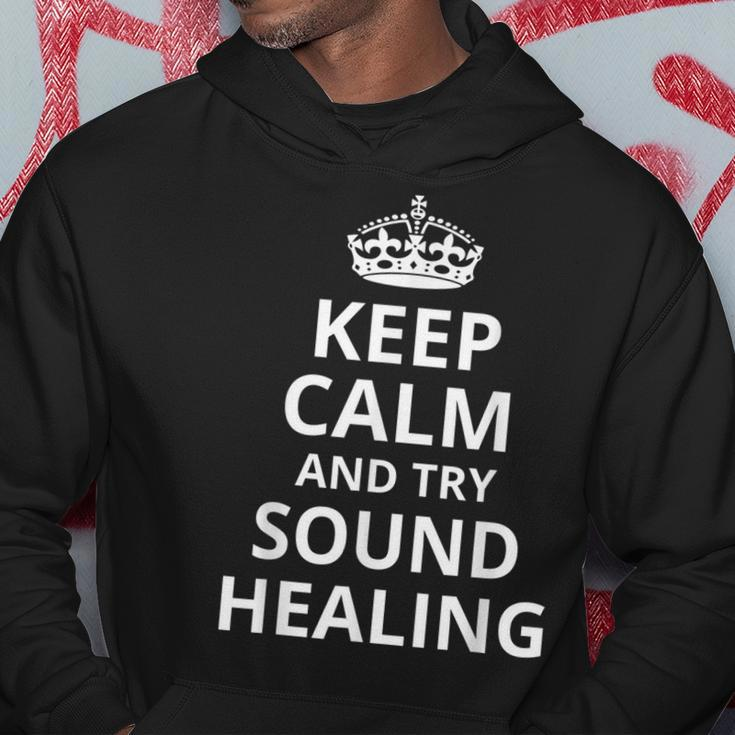 Retro Sound Healers 'Keep Calm And Try Sound Healing' Hoodie Unique Gifts