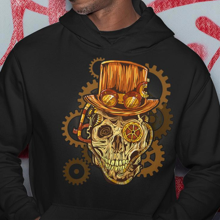 Retro Steampunk Skull Vintage Gears Goth Hoodie Unique Gifts