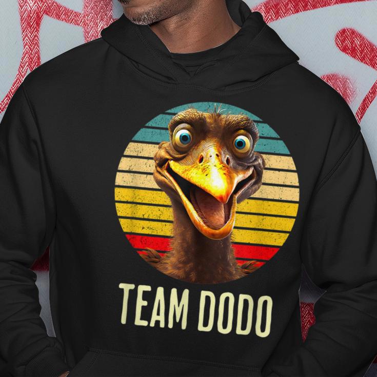 Retro Team Dodo Hoodie mit Vintage Sonnenuntergang und Vogel Design Lustige Geschenke