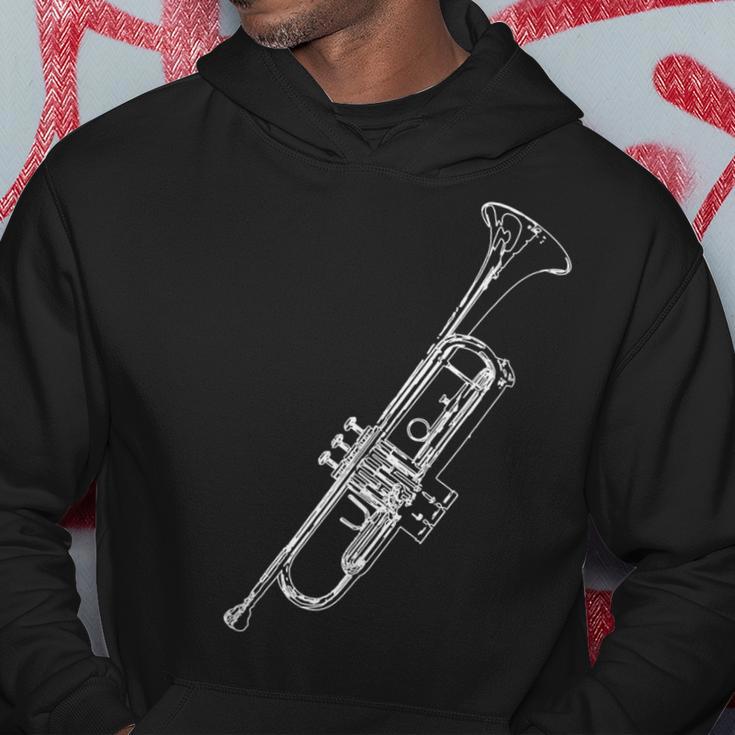 Retro Trumpet Sketch For Trumpet Hoodie Lustige Geschenke