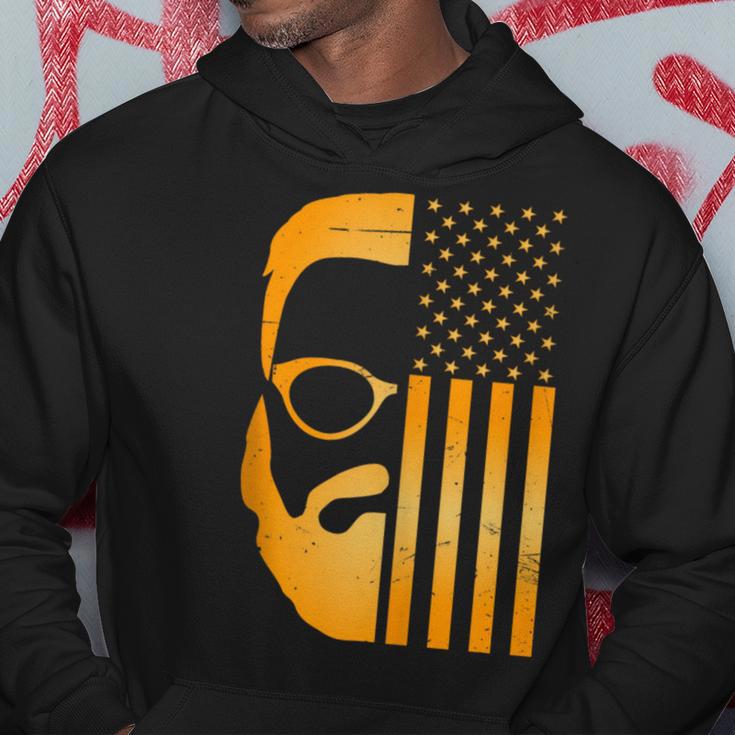 Retro Us Flagge Mit Bart Und Brille Für Papaäter Männer Kapuzenpullover Lustige Geschenke