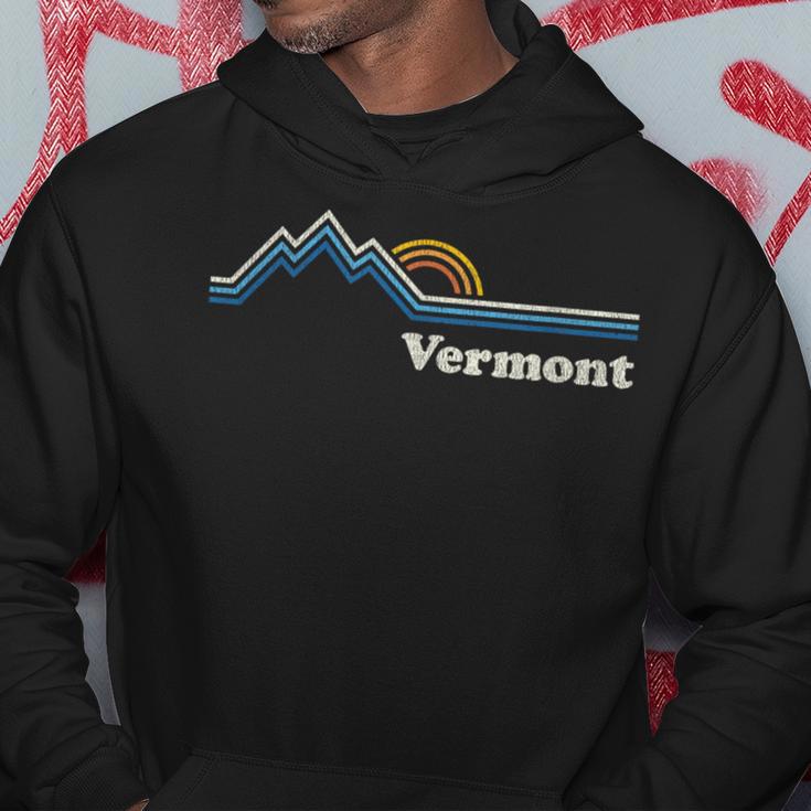 Retro VermontVintage Sunrise Mountains Hoodie Unique Gifts