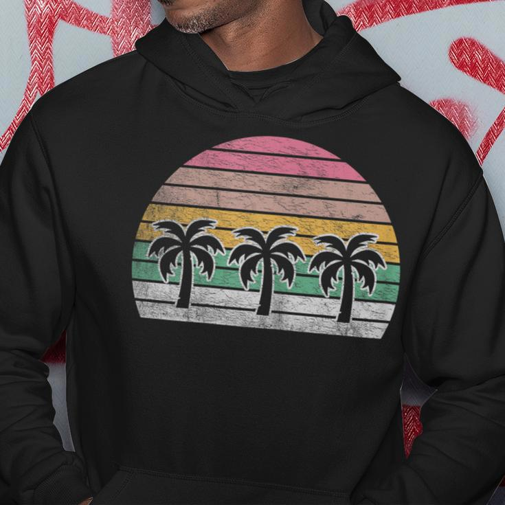 Retro Vintage Palm Trees Beach Summer Vacation Beach Hoodie Unique Gifts