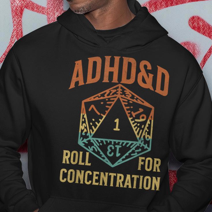 Retrointage Adhs & D Rolle Für Konzentration Für Gamer Kapuzenpullover Lustige Geschenke