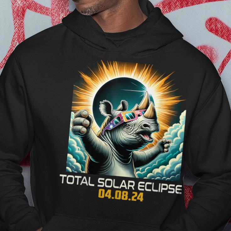 Rhino Selfie Solar Eclipse Hoodie Unique Gifts