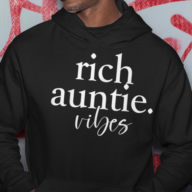 Rich Auntie Vibes Cool Best Aunty Humor Birthday Womens Hoodie Unique Gifts