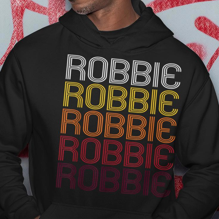 Robbie Retro Wordmark Pattern Vintage Style Hoodie Lustige Geschenke