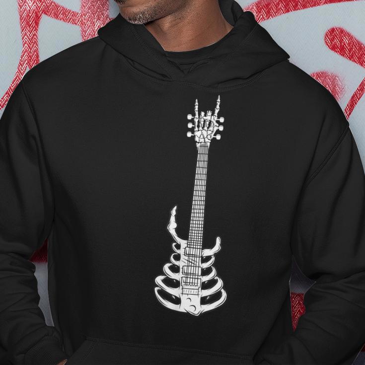 Rock & Roll Skeleton Guitar Music Lover Rockstar Hoodie Unique Gifts