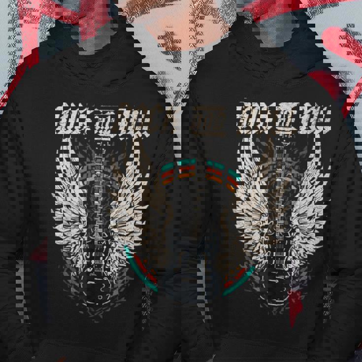 Rock And Roll Guitarraintage Rock And Roll Music Retro Metal Musi Sin Mangas Sudadera Regalos divertidos