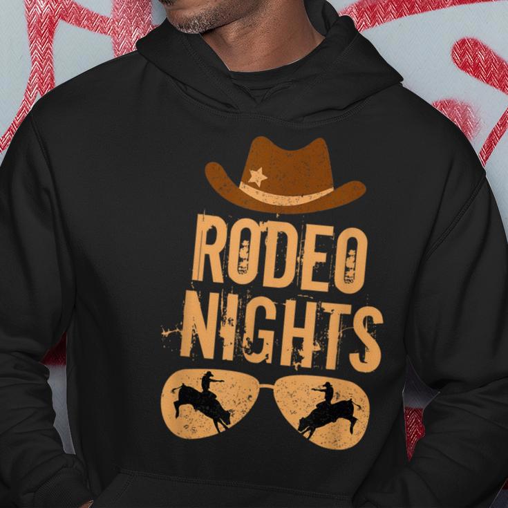 Rodeo Nights Bull Riding Cowboy Cowgirl Western Country Hoodie Unique Gifts