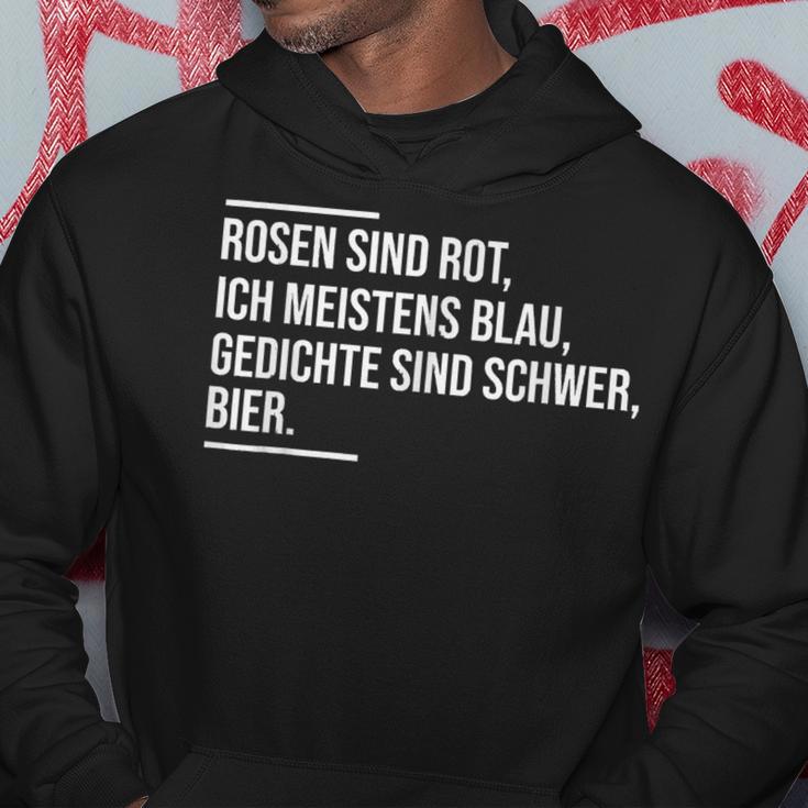 Roses Sind Rot Ich Am Liebte Blau Geeich Sind Chwerbier Black Hoodie Lustige Geschenke