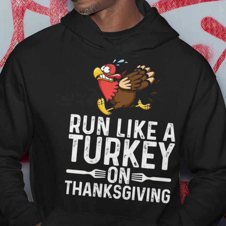 Run Like A Turkey Thanksgiving Runner Running Hoodie Unique Gifts