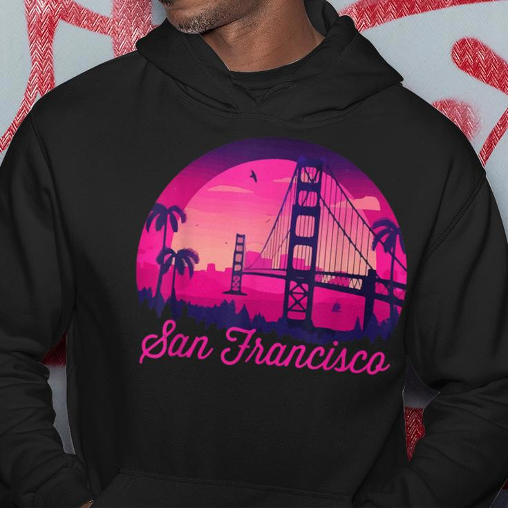 San Francisco Vintage California Skyline Bridge Hoodie Unique Gifts