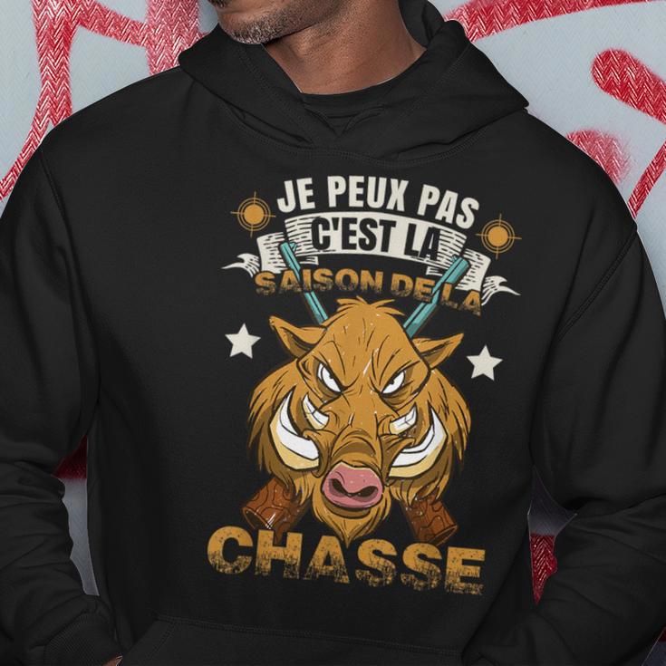 Sweat à Capuche Humour Chasse - "Je Peux Pas, C'est La Saison De La Chasse" - 241g - 13