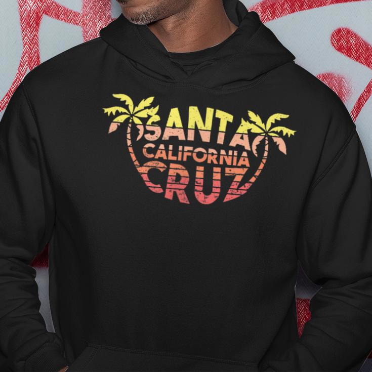 Santa Cruz Ca California Surfer 70S 80S Retro Hoodie Lustige Geschenke