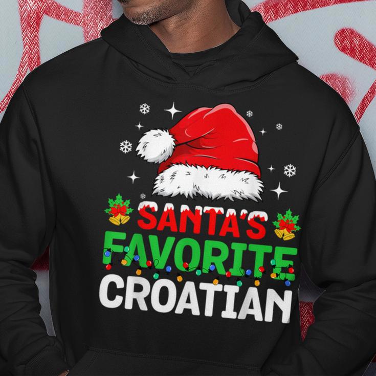 Santa's Favorite Croatian Christmas Family Matching Hoodie Unique Gifts