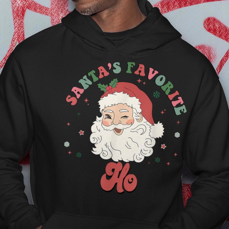 Santa's Favorite Ho Christmas Santa Face Old Xmas Hoodie Unique Gifts