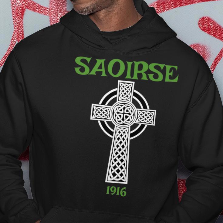 Saoirse Meaning Freedom Irish Republican With Celtic Cross Hoodie Unique Gifts