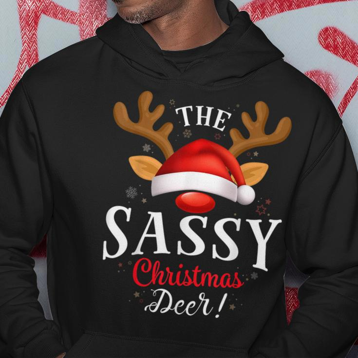 Sassy Christmas Deer Pjs Xmas Family Matching Hoodie Personalized Gifts