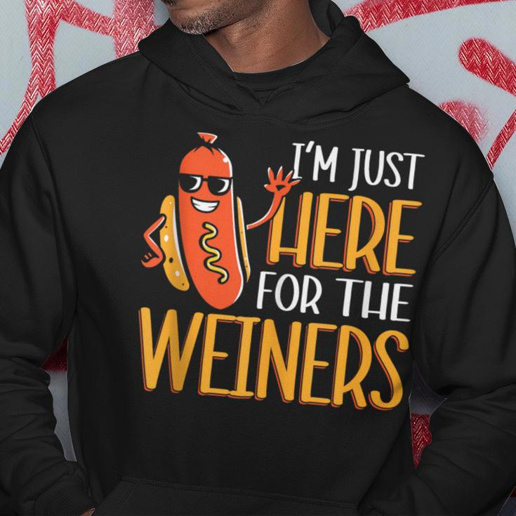 Sausage I'm Just Here For The Wieners Hot Dog Hoodie Unique Gifts