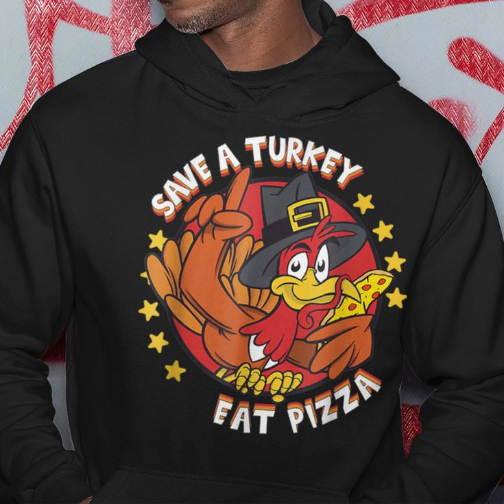 Save A Turkey Eat Pizza Vegan Thanksgiving Costume Hoodie Funny Gifts