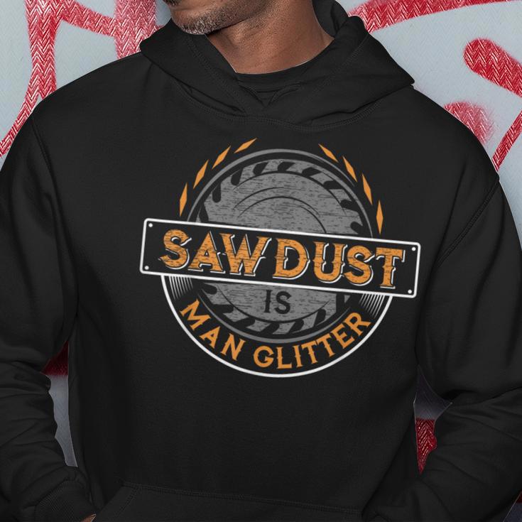 Sawdust Is Man Glitter Zimmermann & Holzbau Hoodie Lustige Geschenke