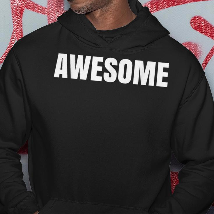 Says Awesome One Word Hoodie Unique Gifts