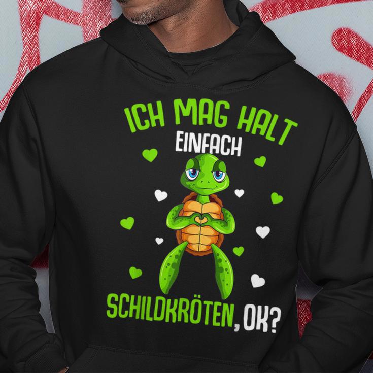 Schildkröte Ich Mag Halt Schildkröten German Langu Hoodie Lustige Geschenke