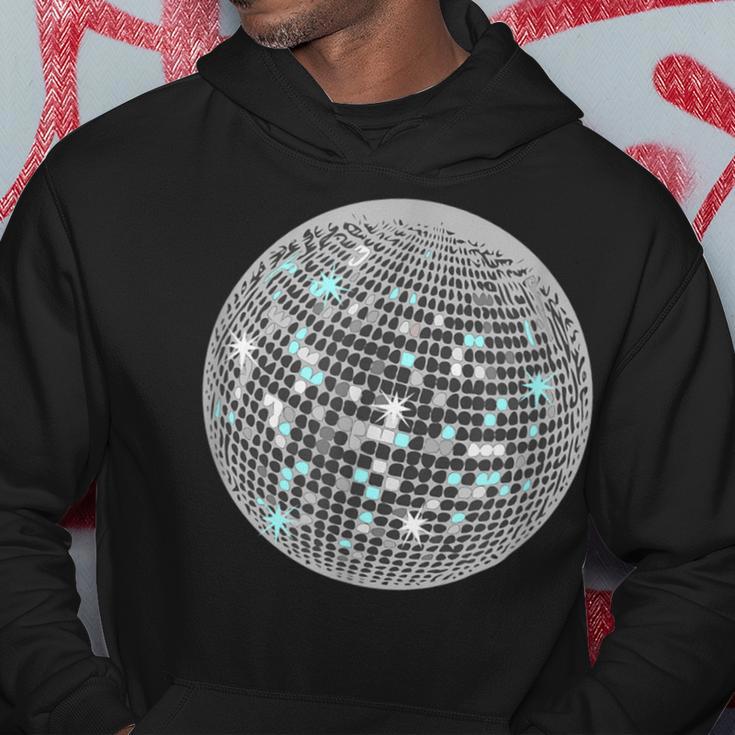 Schwarzes Herren-Hoodie mit 3D-Disco-Kugel-Design, Party-Outfit Lustige Geschenke