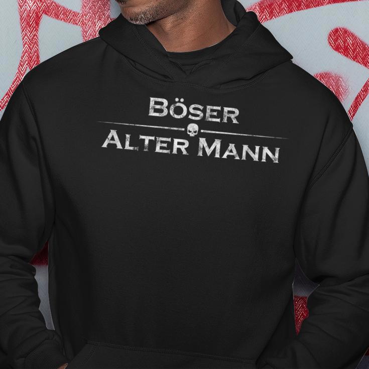 Schwarzes Hoodie Böser Alter Mann – Lustiges Herrenshirt Lustige Geschenke