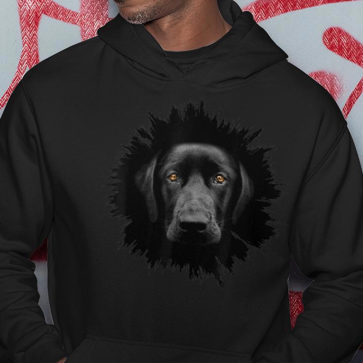 Schwarzes Hoodie mit 3D-Hundegesicht-Druck, Modisches Haustier-Motiv Lustige Geschenke