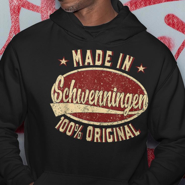 Schwenningen Retro Logo Schwenningen Black S Hoodie Lustige Geschenke