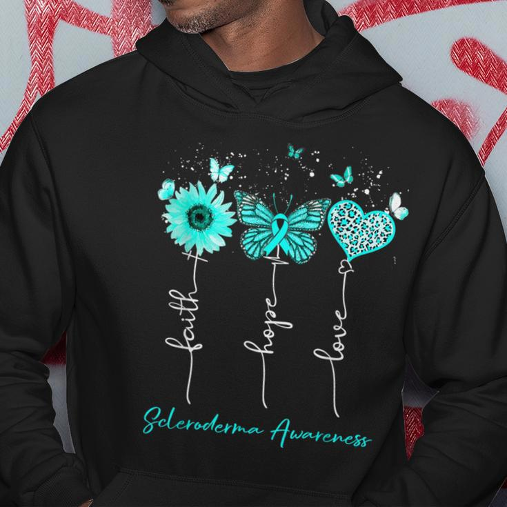Scleroderma Awareness Faith Hope Love Leopard Sunflower Hoodie Unique Gifts