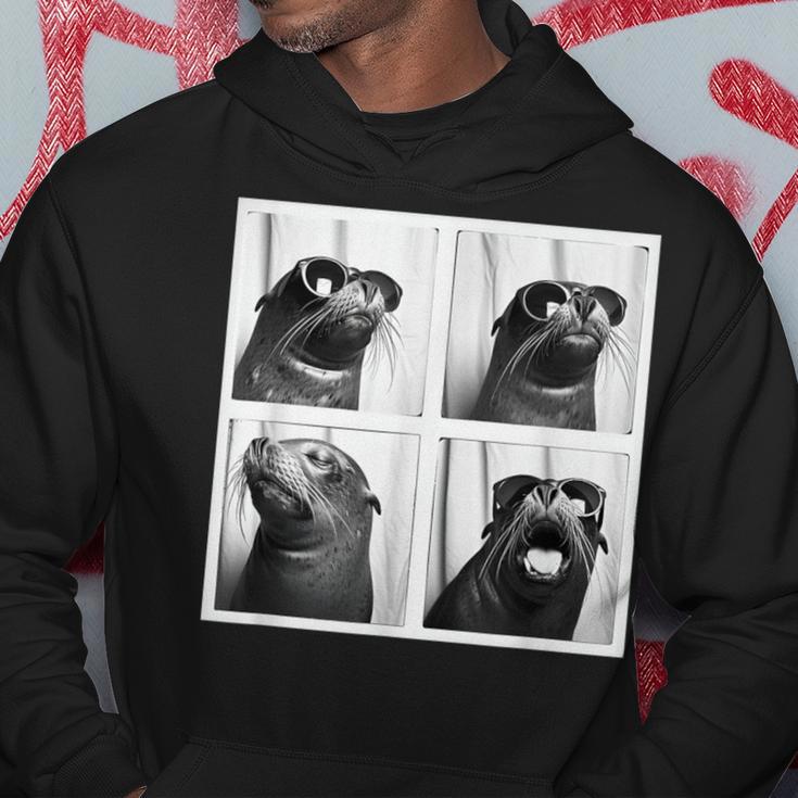 Seal With Sunglasses Cool Sea Lion Ocean Animal Photobooth Hoodie Unique Gifts