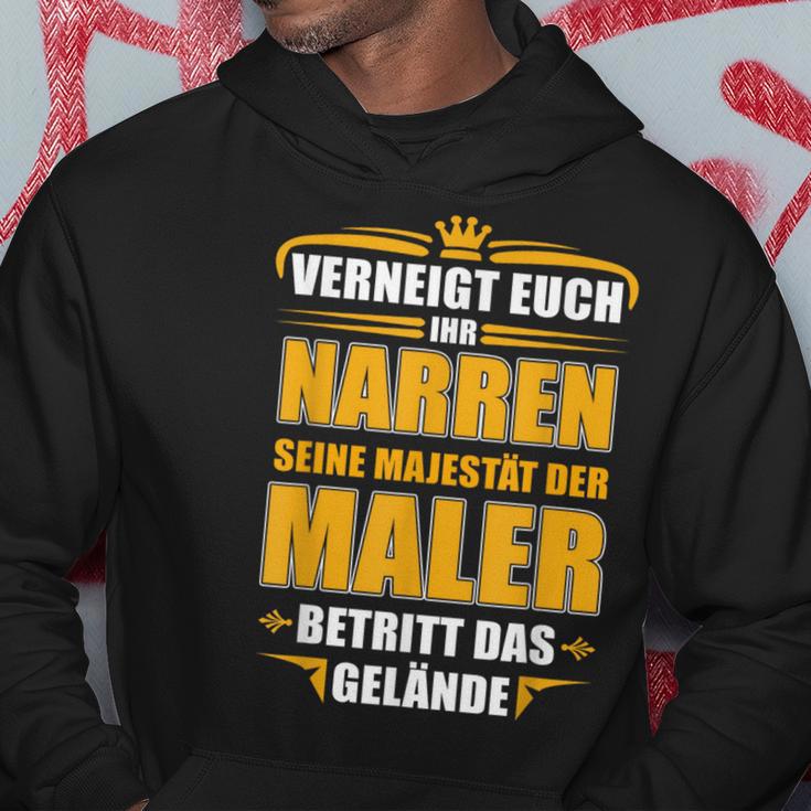 Seine Majestät Der Maler Betritt Das Gelände German Language Hoodie Lustige Geschenke