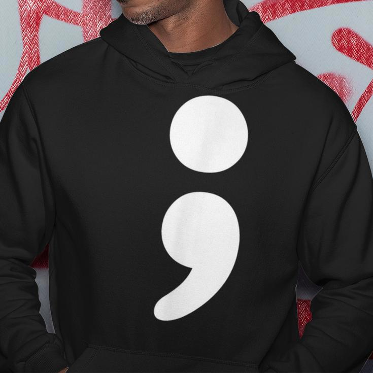 Semicolon Mental Health Matters Awareness Month Hoodie Unique Gifts