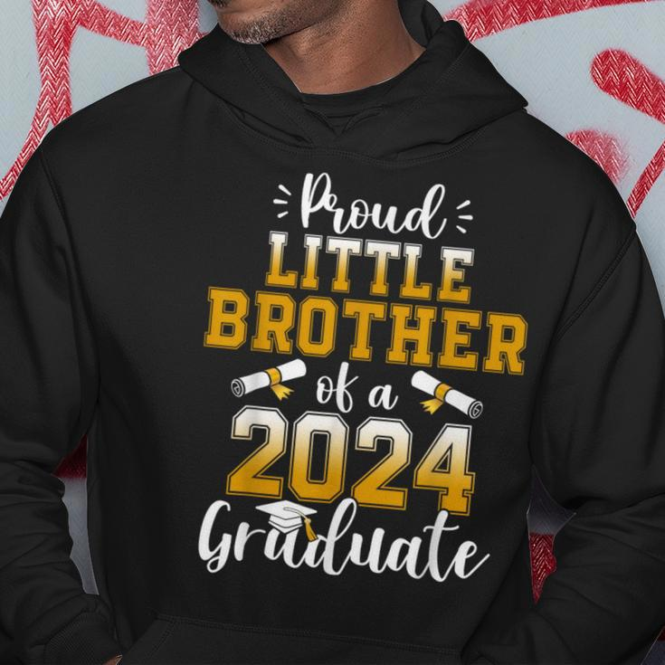 Senior 2024 Proud Little Brother Of A Class Of 2024 Graduate Hoodie Funny Gifts