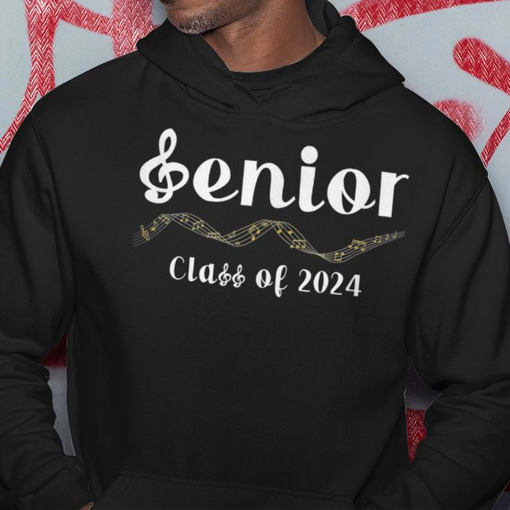 Senior 24 Band Orchestra Choir Class Of 2024 Music Notes Hoodie Unique Gifts