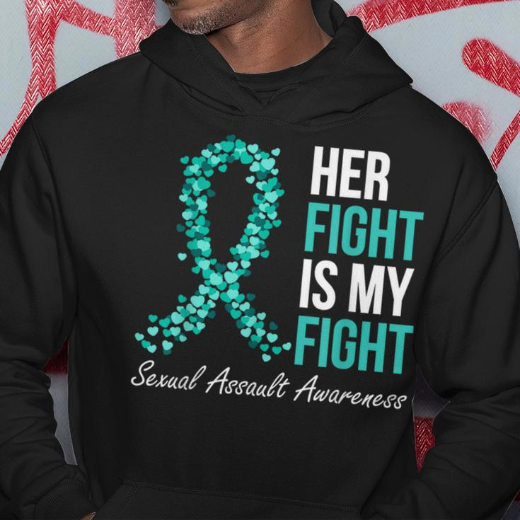 Sexual Assault Awareness Month I Wear Teal Ribbon Support Hoodie Unique Gifts
