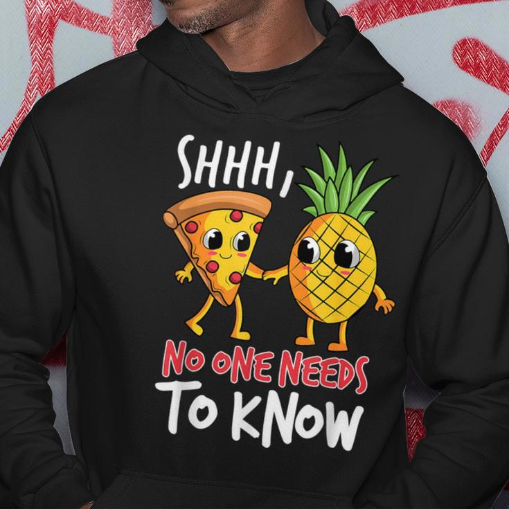 Shh No One Needs To Know Pizza Pineapple Hawaiian Hoodie Unique Gifts