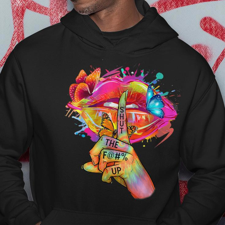 Shut The F--K Up Hippie Tie Dye Trippy Colours Sexy Lip Hoodie Personalized Gifts