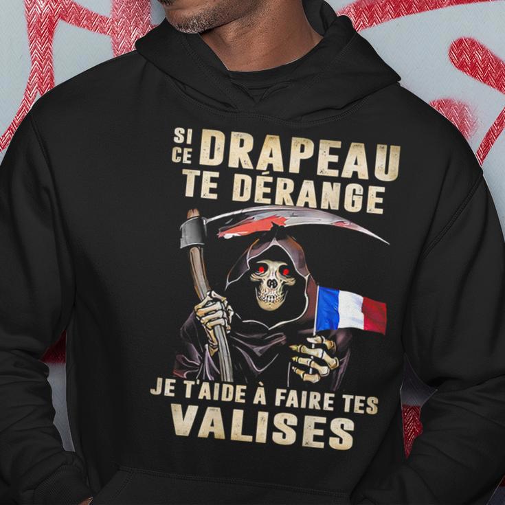 Sweat à Capuche Patriotique Français – Message Je T'aide à Faire Tes Valises Stylé Et Engagé