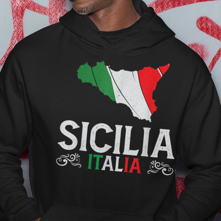 Sicilia Italia Sicilia Souvenir Silhouette Sicilia Kapuzenpullover Lustige Geschenke