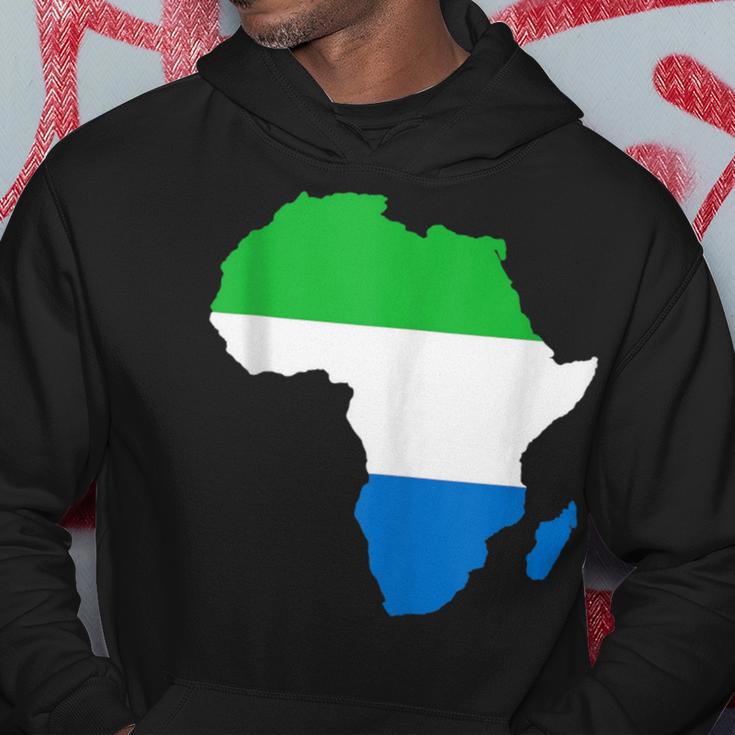 Sierra Leone Flag Africa Continent Silhouette Sierra Leoner Hoodie Unique Gifts