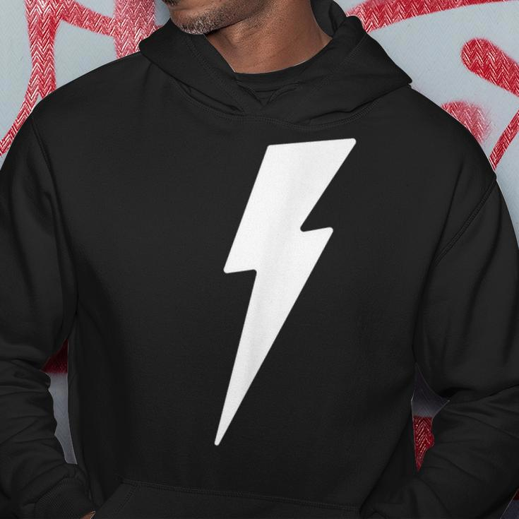 Simple Lightning Bolt In White Thunder Bolt Graphic Hoodie Personalized Gifts