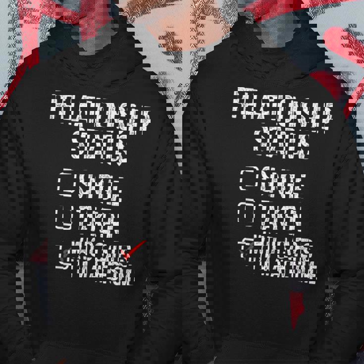 Single Taken Who Cares I'm Awesome Relationship Status Hoodie Personalized Gifts