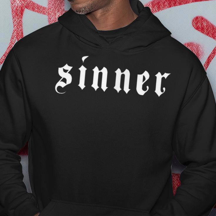 Sinner Sünder Sünderin Occult Grunge Aesthetic Gothic Goth Hoodie Lustige Geschenke