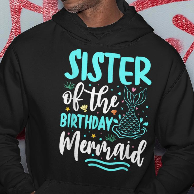 Sister Of The Birthday Mermaid Family Matching Party Squad Hoodie Unique Gifts
